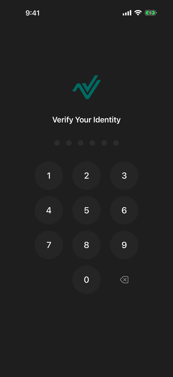 PIN lock screen